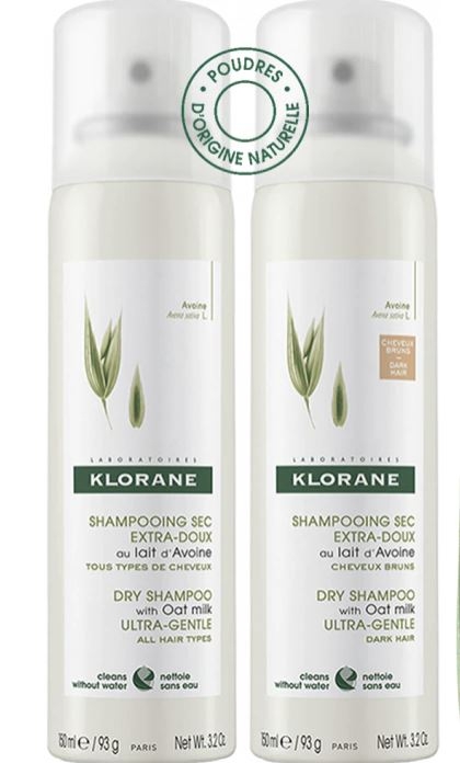 KLORANE DUO SHAMPOO SECCO AVENA Bipack Pacco Doppio 150ml+150ml