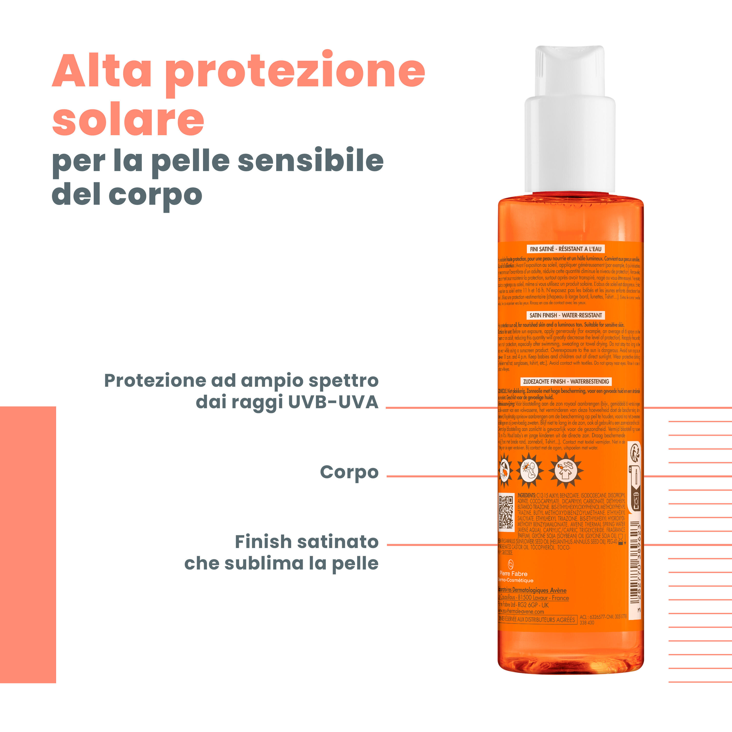 Avène - Olio Solare SPF30 Protezione Alta Corpo 200 ml