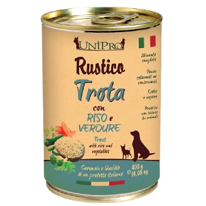 UNIPRO CANE RUSTICO TROTA RISO VERDURE 400GR (lattina)