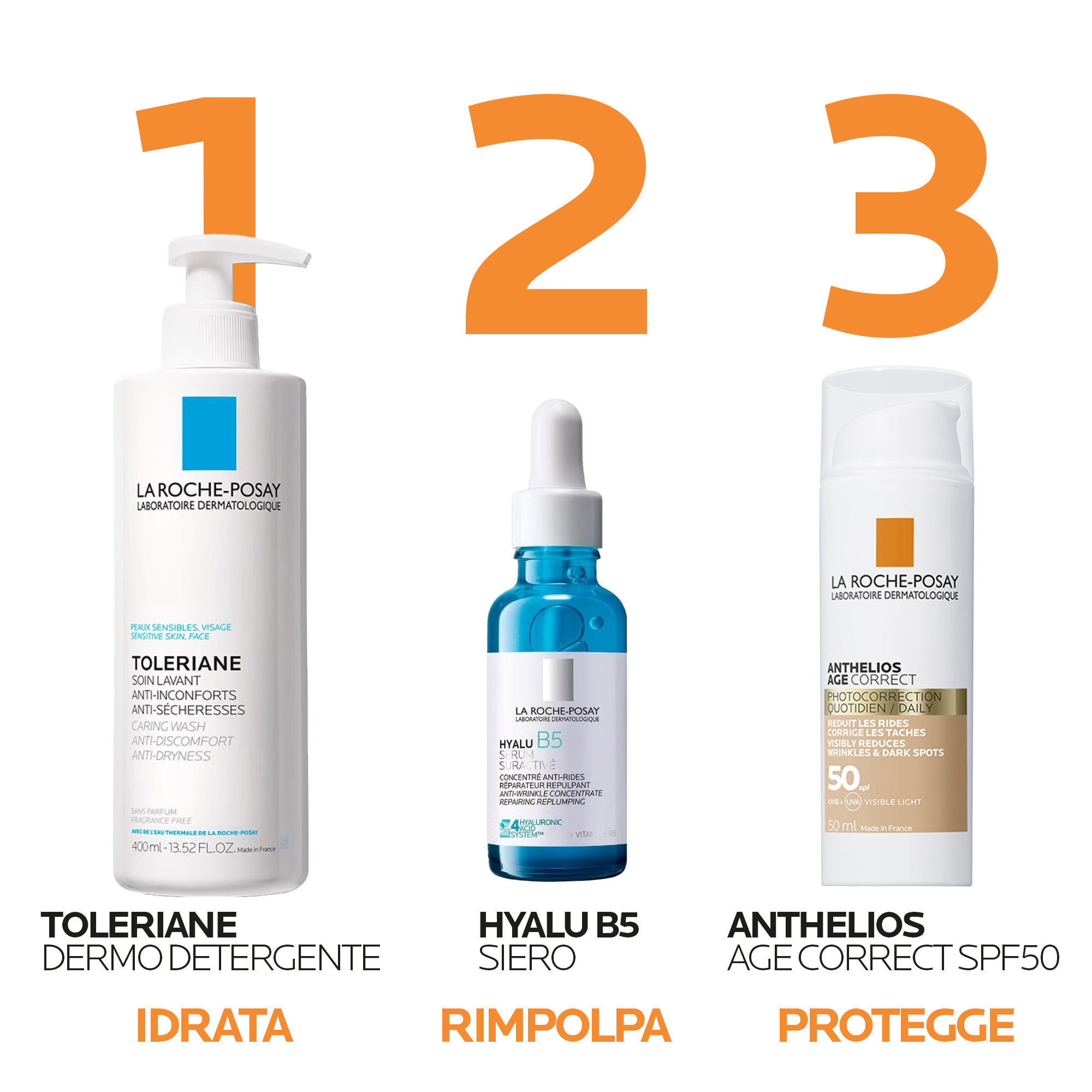 La Roche-Posay Anthelios Age Correct - Fotocorrettore Quotidiano SPF50+ Viso 50 ml