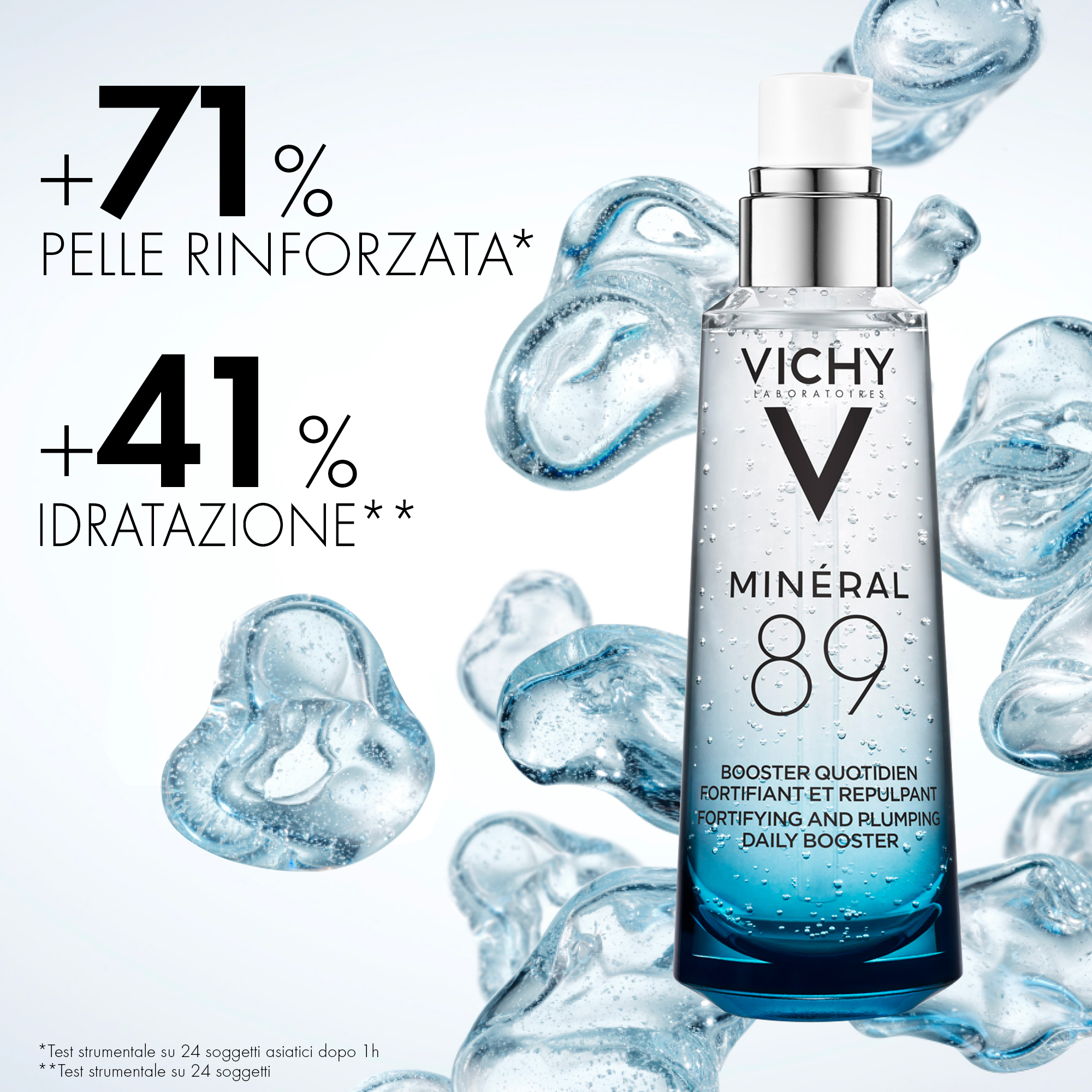 Vichy Minéral 89 - Booster Quotidiano Con Acido Ialuronico Fortificante E Rimpolpante 75ml