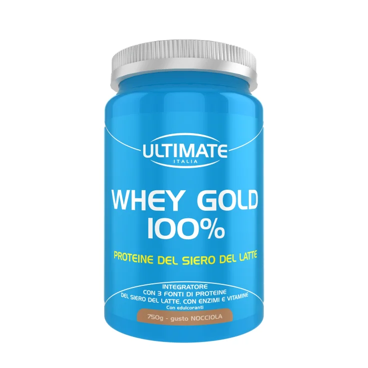 Ultimate Sport Whey Gold 100% Integratore Proteico Gusto Nocciola 750 g