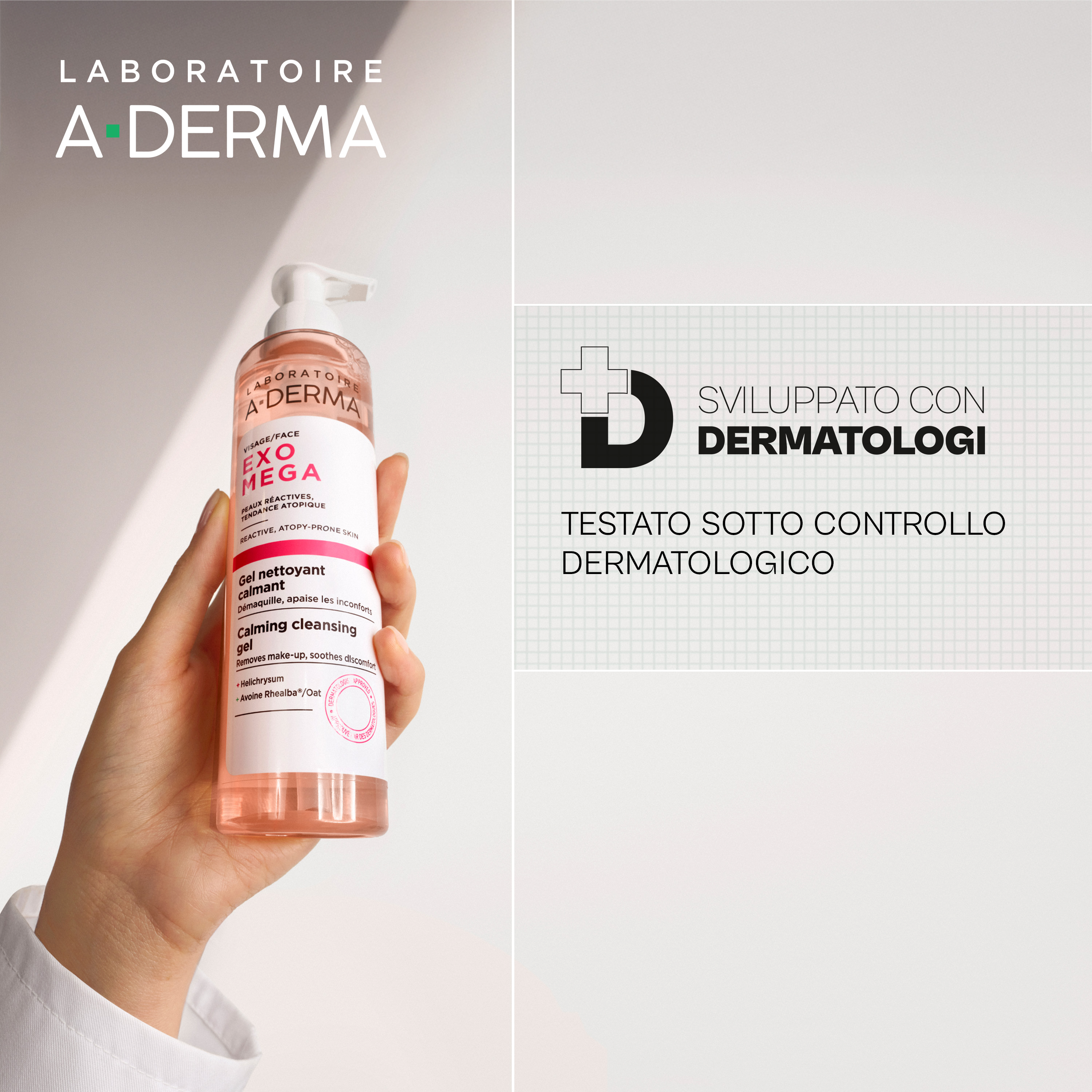A-Derma Exomega - Gel Detergente Lenitivo Per Pelle A Tendenza Acneica 200 ml
