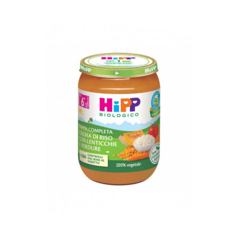 HIPP CREMA RISO LENT VERD 190G