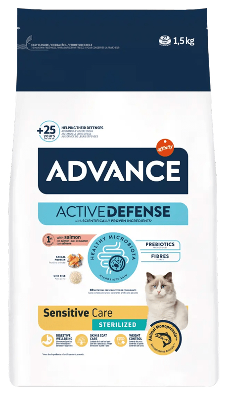 ADVANCE CAT SC STER SALM 1,5KG