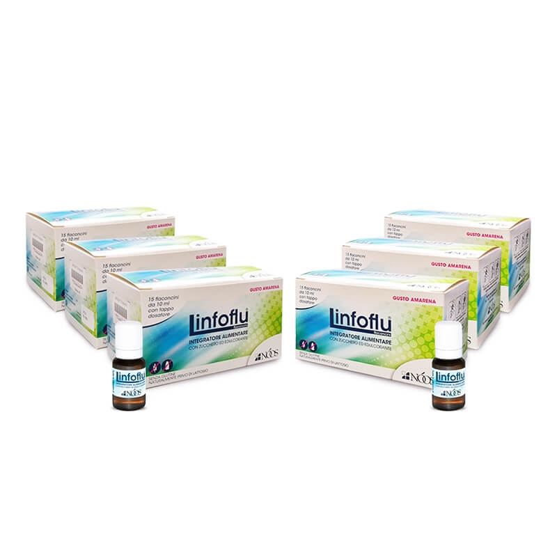 Noos Linfoflu Multipack Integratore 6x15 Flaconcini Noos Linfoflu Multipack Integratore 6x15 Flaconcini