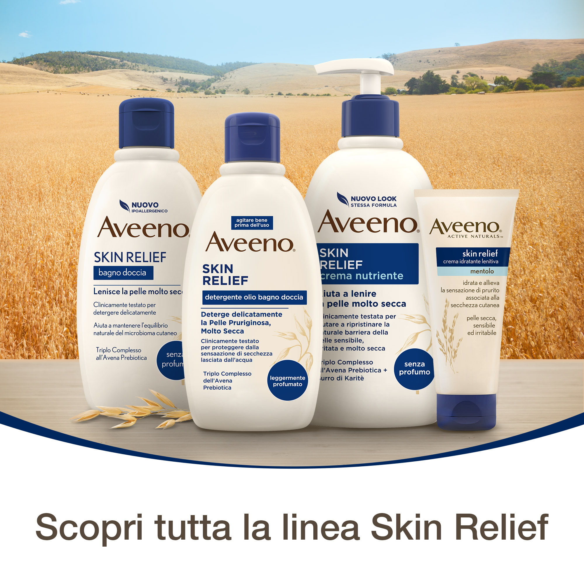 Aveeno Skin Relief Crema Corpo Nutriente per Pelle Secca e Sensibile, all'Avena Prebiotica 300 ml Aveeno Skin Relief Crema Corpo Nutriente per Pelle Secca e Sensibile, all'Avena Prebiotica 300 ml