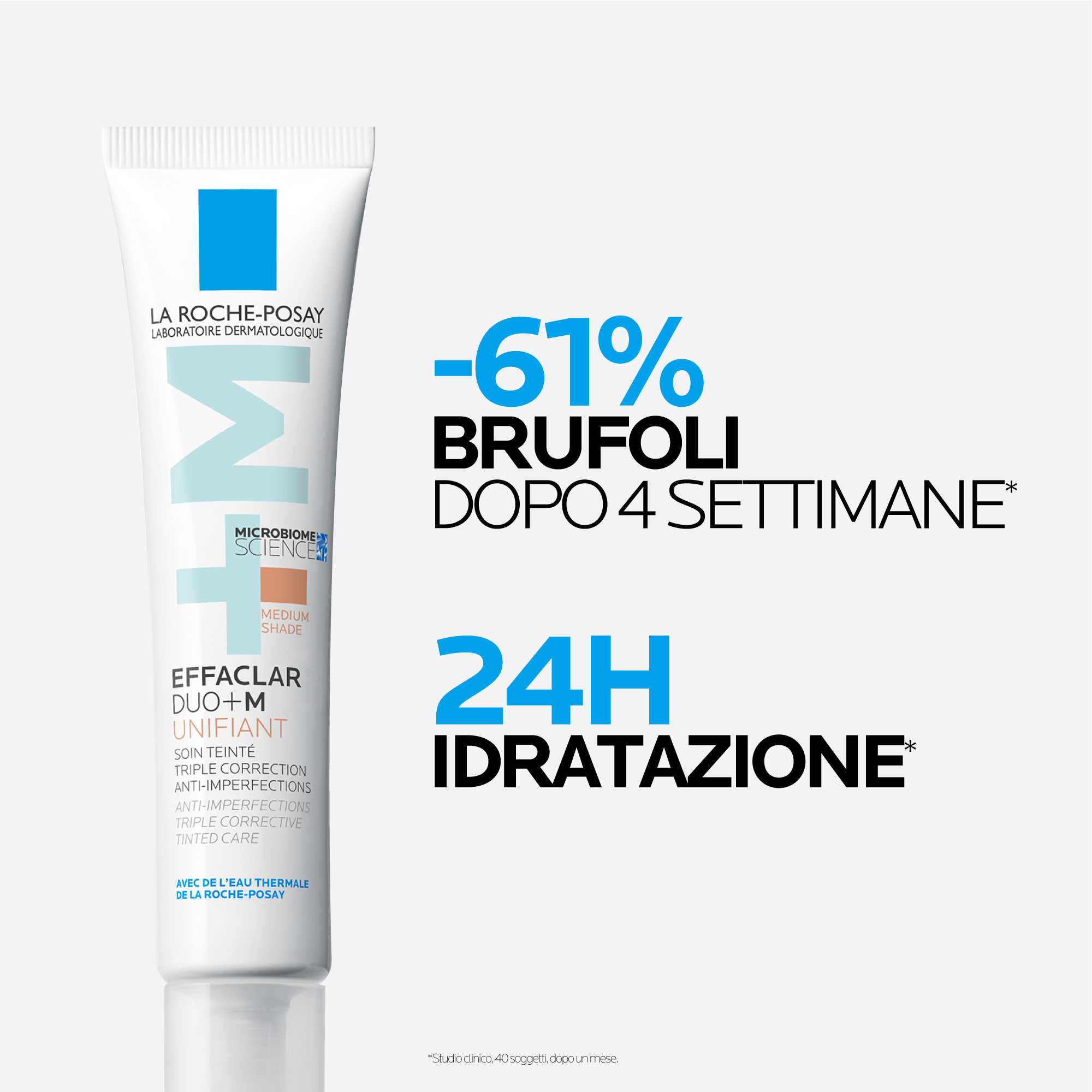La Roche-Posay Effaclar Duo+M Unifiant - Trattamento Colorato Anti-Imperfezioni 40 ml Medium