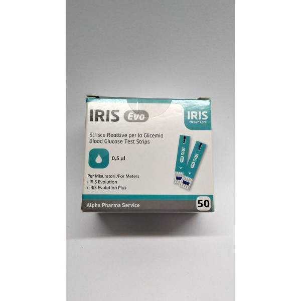 Iris Evo Strisce Per Misurazione Glicemia 25 Pezzi