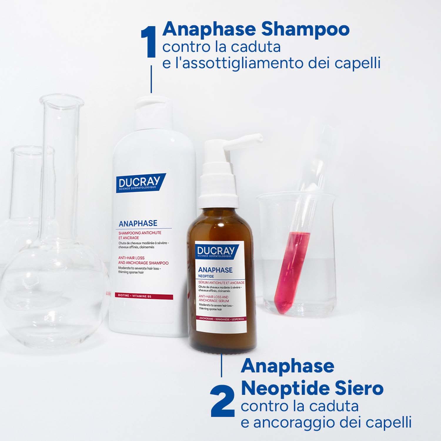Ducray Anaphase Neoptide - Siero Anti-Caduta E Volumizzante 2 Flaconi Da 50 ml