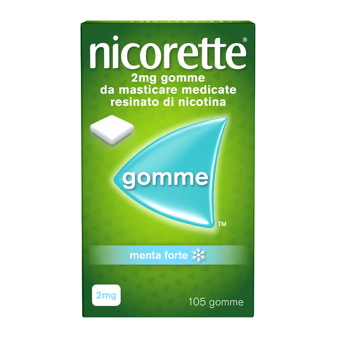 Nicorette Gomme 2 mg Nicotina Menta 105 Gomme Masticabili