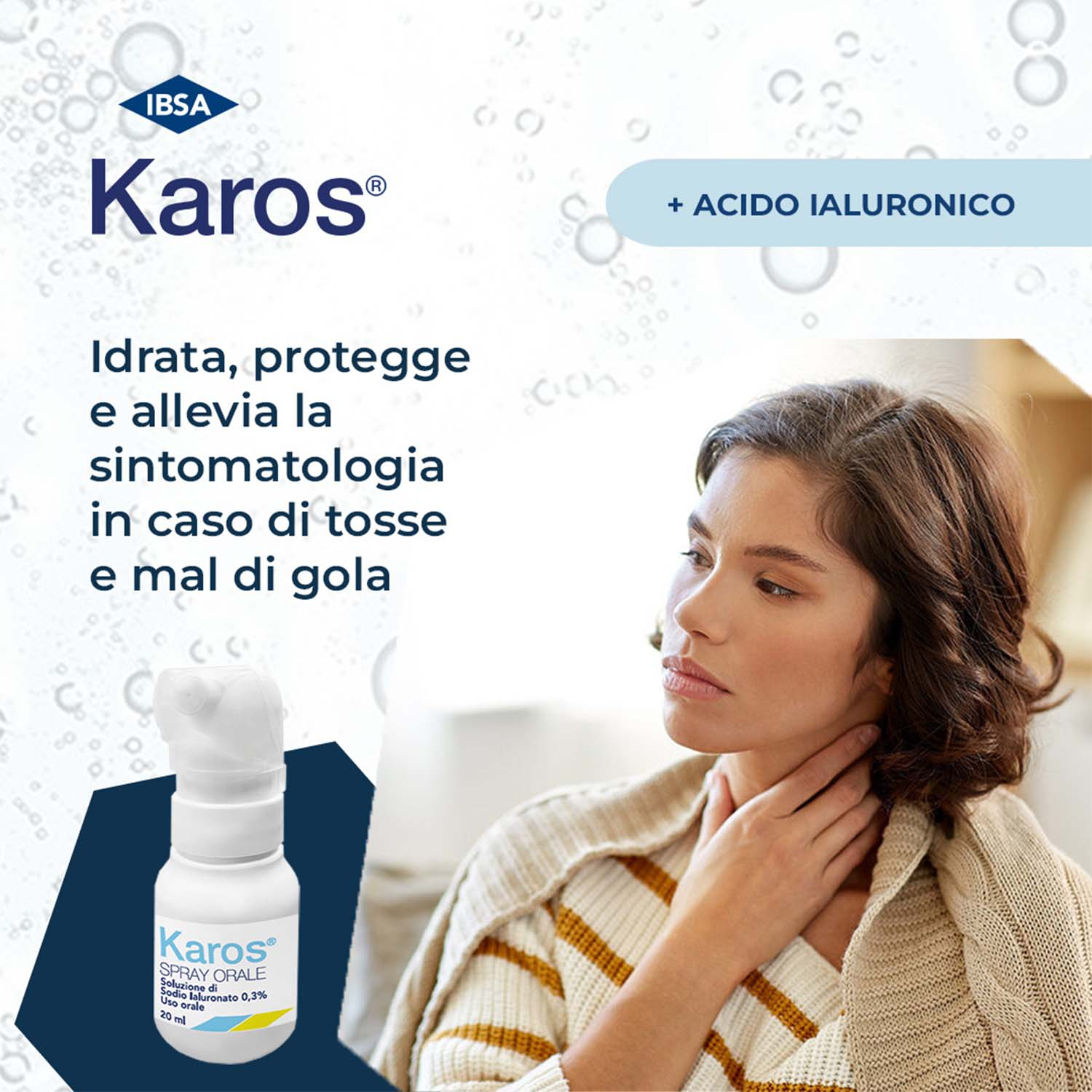 Karos Spray Orale 0,3% Infiammazione Gola 20 ml Karos Spray Orale 0,3% Infiammazione Gola 20 ml