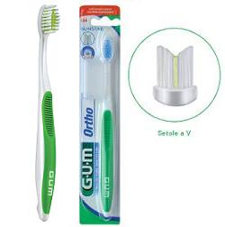 Gum Ortho Spazzolino Ortodontico Setole Morbide Gum Ortho Spazzolino Ortodontico Setole Morbide