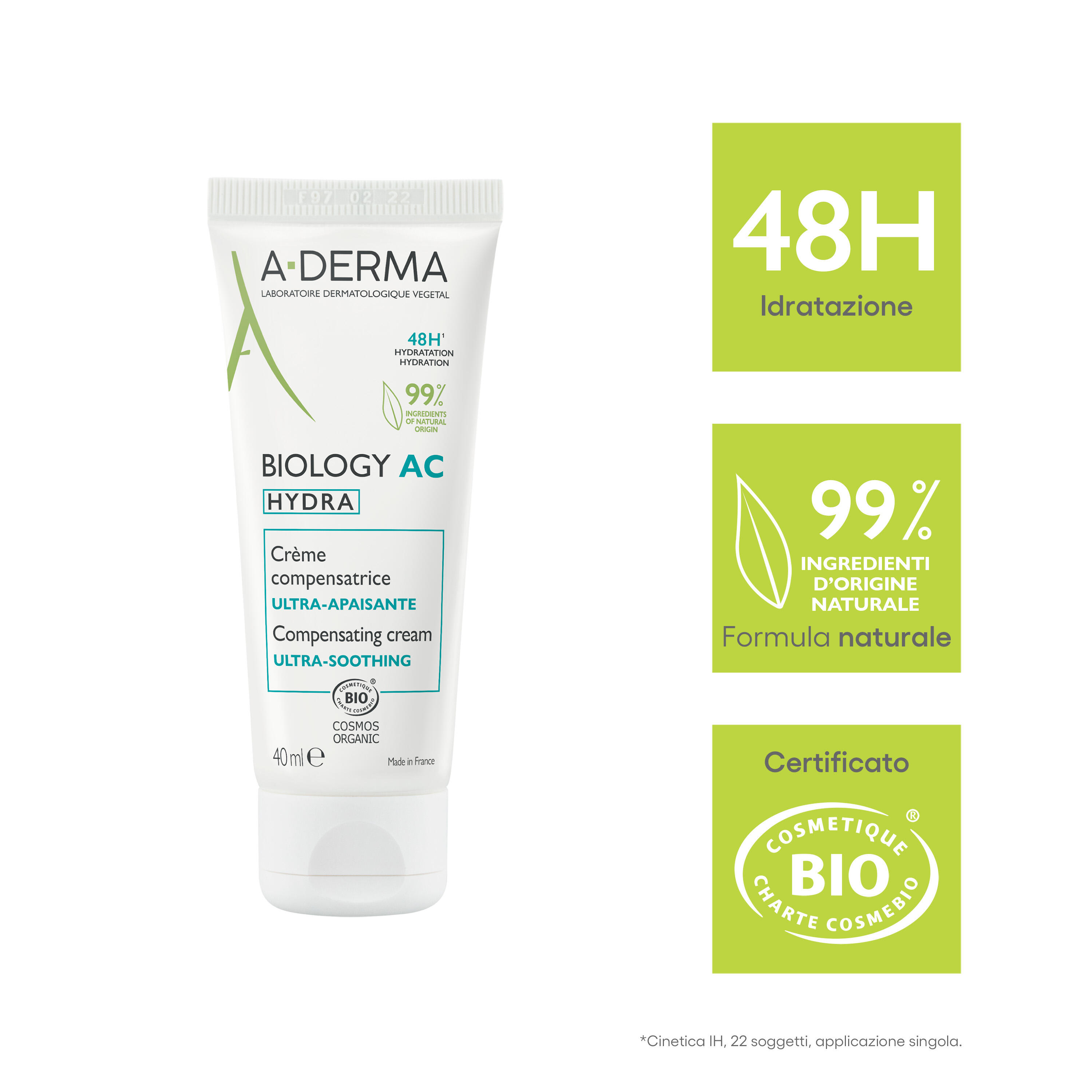 A-Derma Biology AC Hydra - Crema Compensatrice Ultra-Lenitiva 40 ml