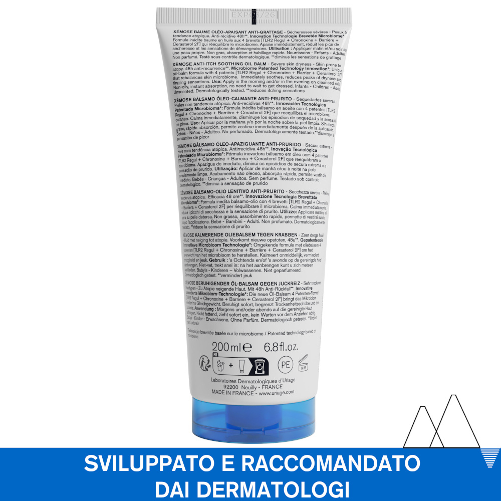 XEMOSE BALSAMO OLIO ANTI-PRURITO per pelle secca a tendenza atopica di viso e corpo che lenisce dalla prima applicazione 200ML XEMOSE BALSAMO OLIO ANTI-PRURITO per pelle secca a tendenza atopica di viso e corpo che lenisce dalla prima applicazione 200ML