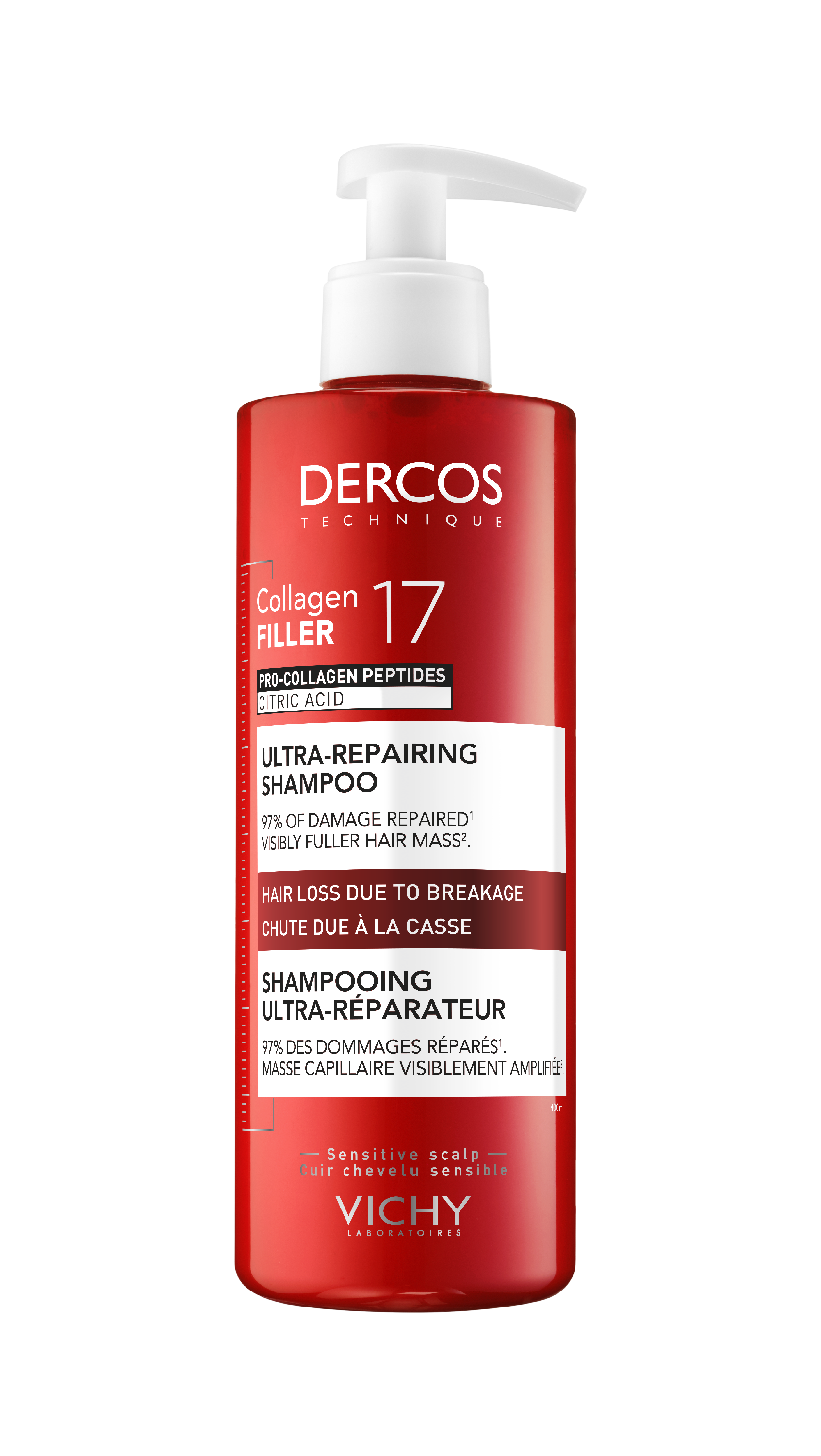 Vichy Dercos - Collagen Filler 17 Shampoo Ultra-Riparatore 400 ml