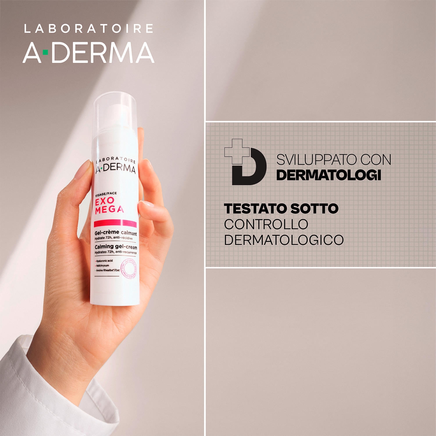 A-Derma Exomega - Gel-Crema Lenitiva Per Pelle Reattiva A Tendenza Atopica 40 ml