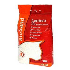 BIOSAND LETTIERA GATTO SUPER AGGLOMERANTE BIANCA 10LT