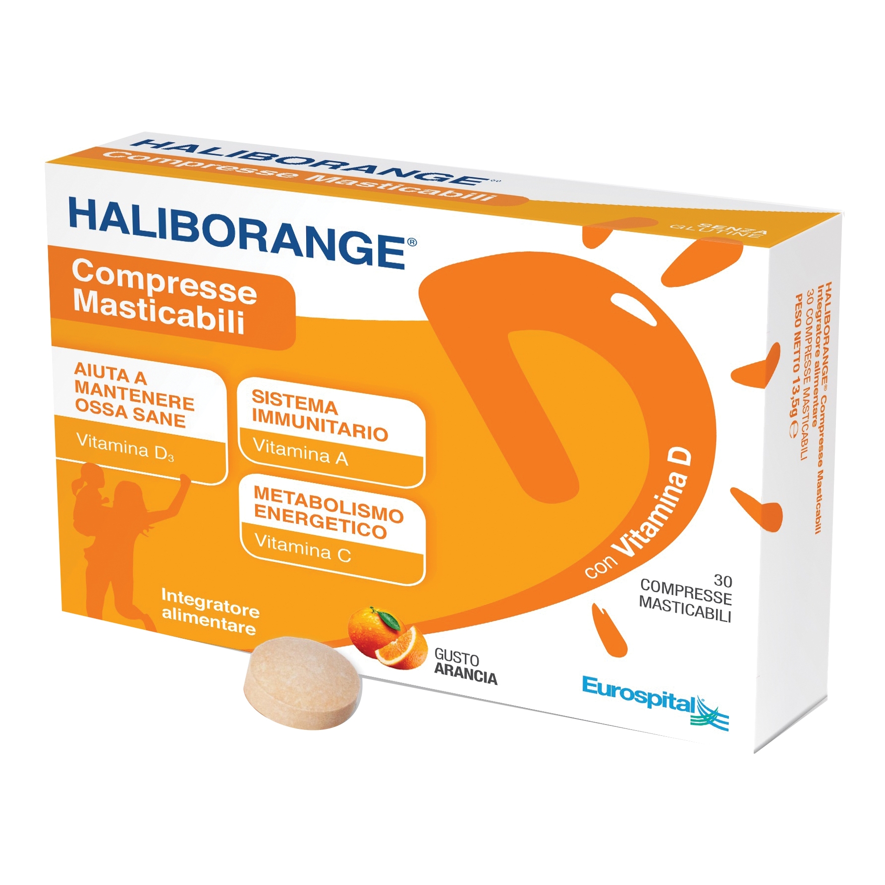Haliborange Integratore Vitamina A - C - D3  30 Compresse Masticabili