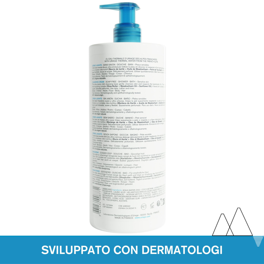 URIAGE CREME LAVANTE T Detergente idratante ad uso quotidiano 2in1 per corpo e capelli 1000ML