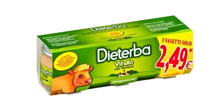 Dieterba Omogenizzato Vitello 3 Vasetti da 80 g Dieterba Omogenizzato Vitello 3 Vasetti da 80 g