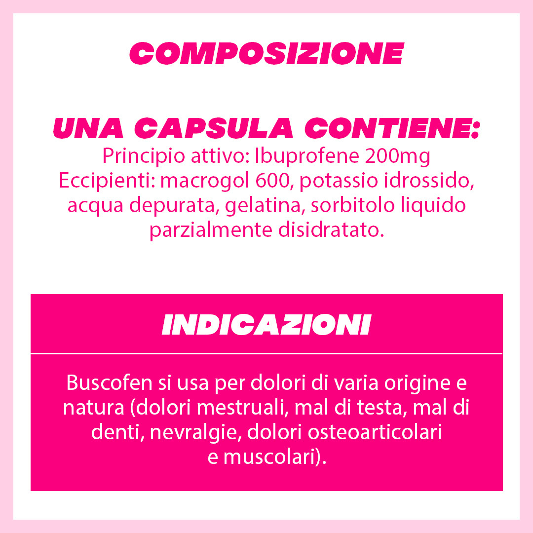 Buscofen - 12 capsule molli - 200 mg Buscofen - 12 capsule molli - 200 mg