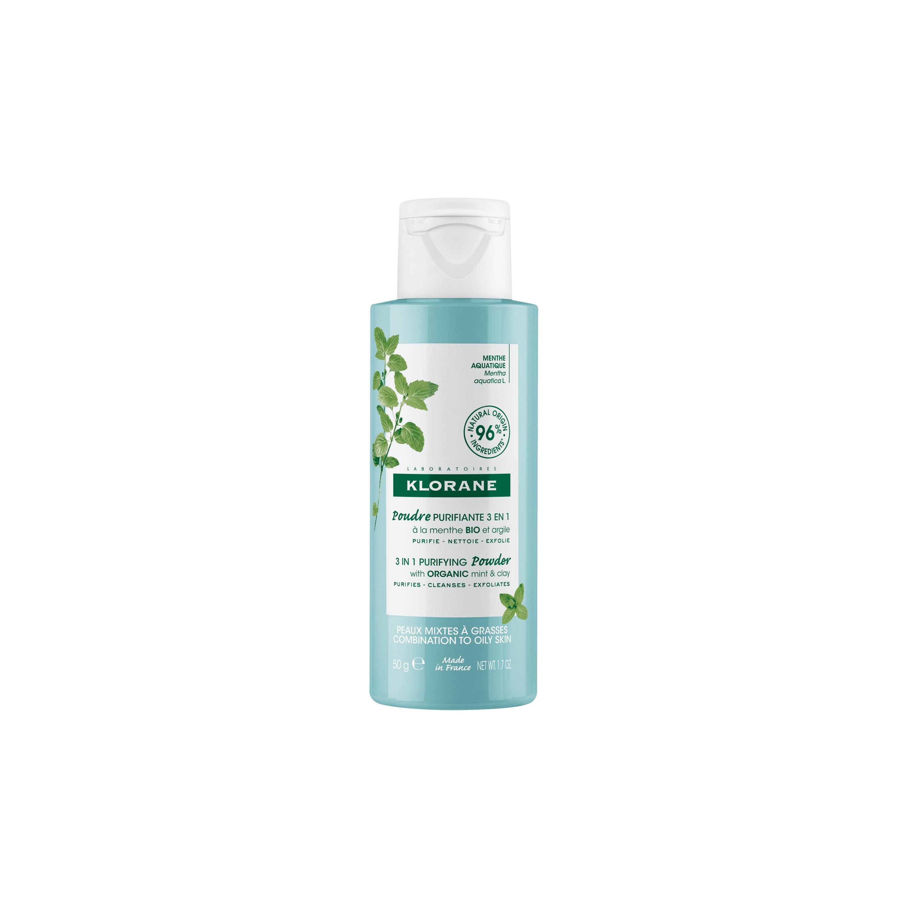 Klorane - Polvere Purificante 3 In 1 Alla Menta Bio E All'Argilla 50 g