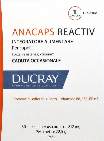 Ducray Anacaps Reactiv Integratore Anticaduta Capelli E Unghie 30 Capsule Ducray Anacaps Reactiv Integratore Anticaduta Capelli E Unghie 30 Capsule