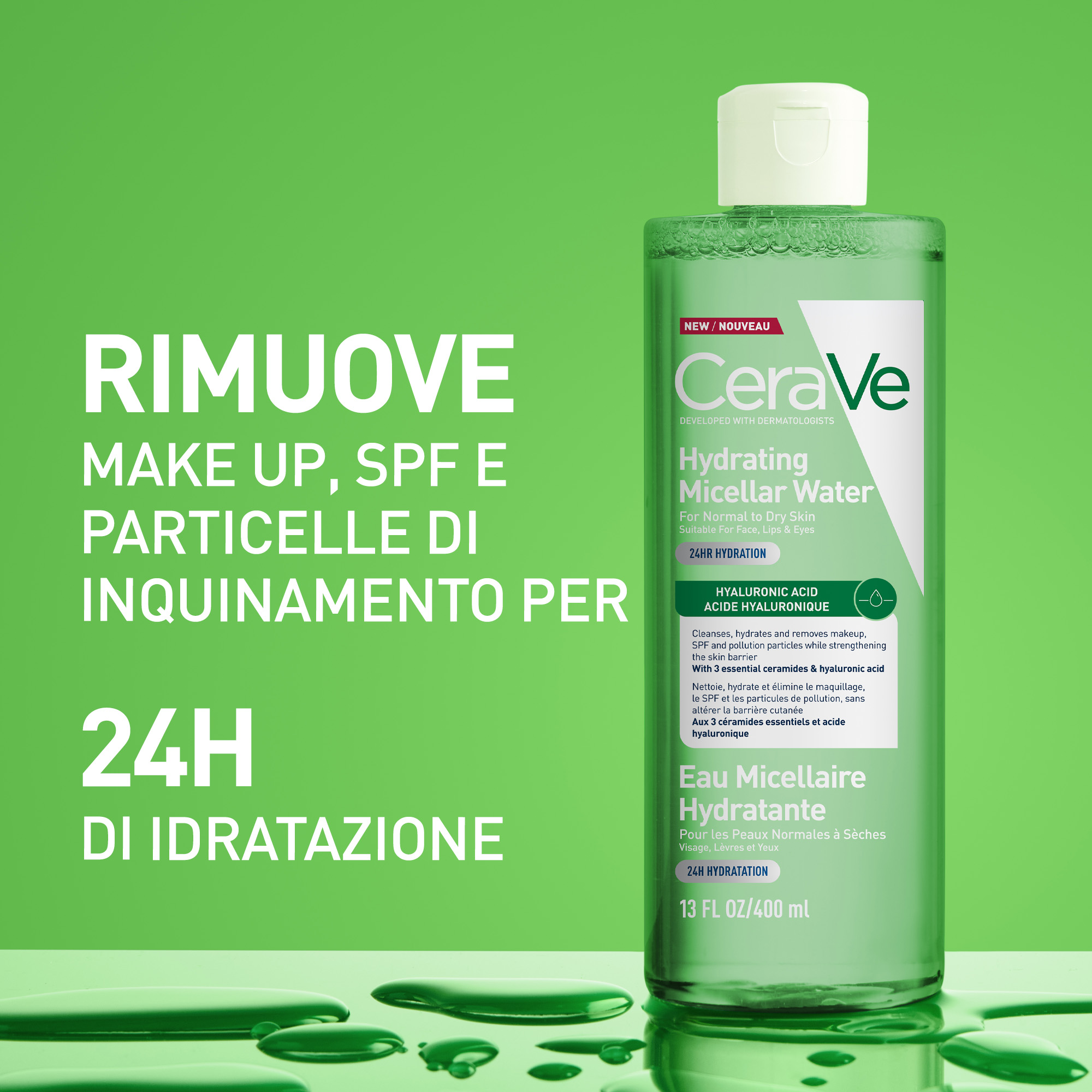 CeraVe - Acqua Micellare Idratante Per Pelle Normali A Secche 400 ml