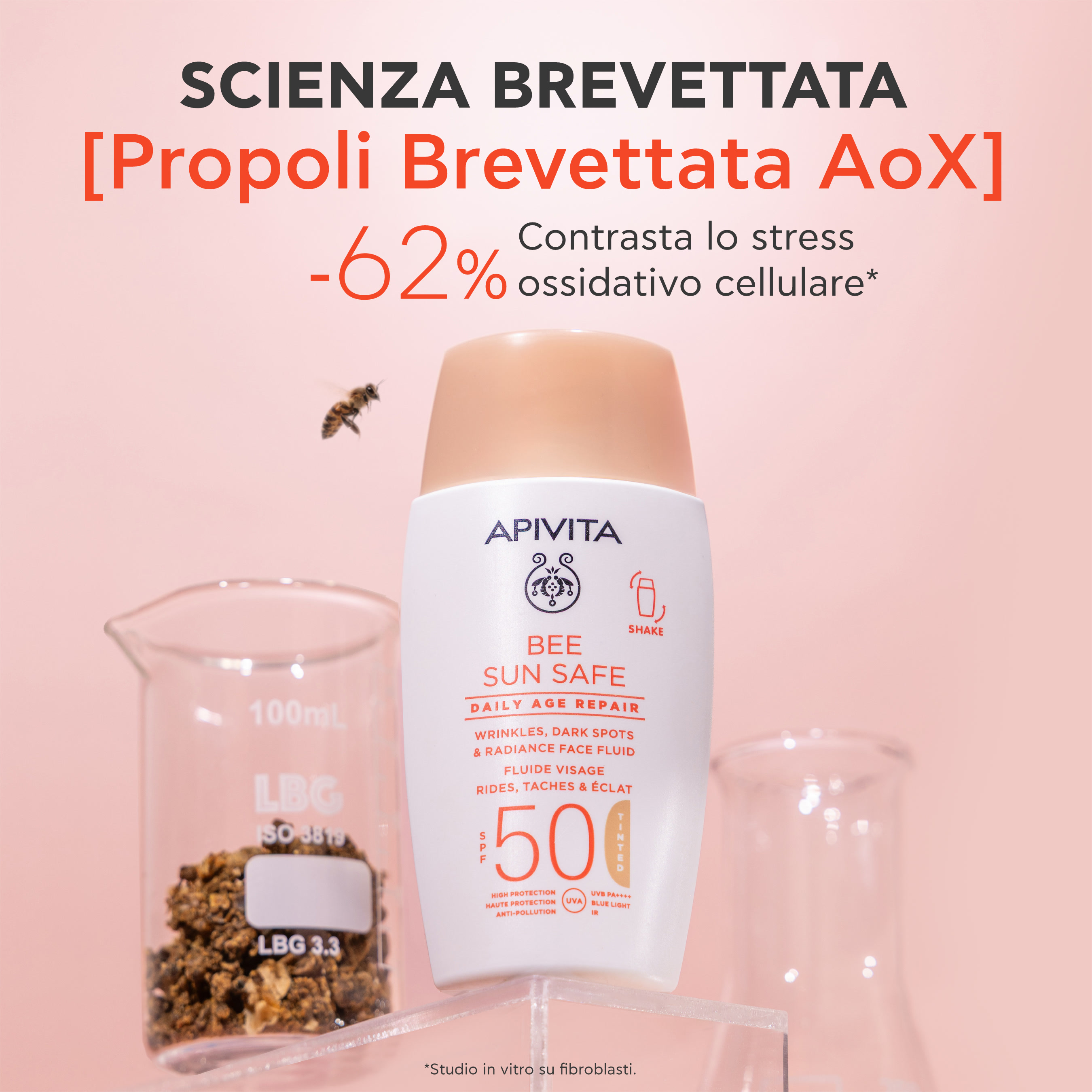 Apivita Bee Sun Safe - Fluido Colorato Anti-Rughe E Anti-Macchie Viso 50 ml
