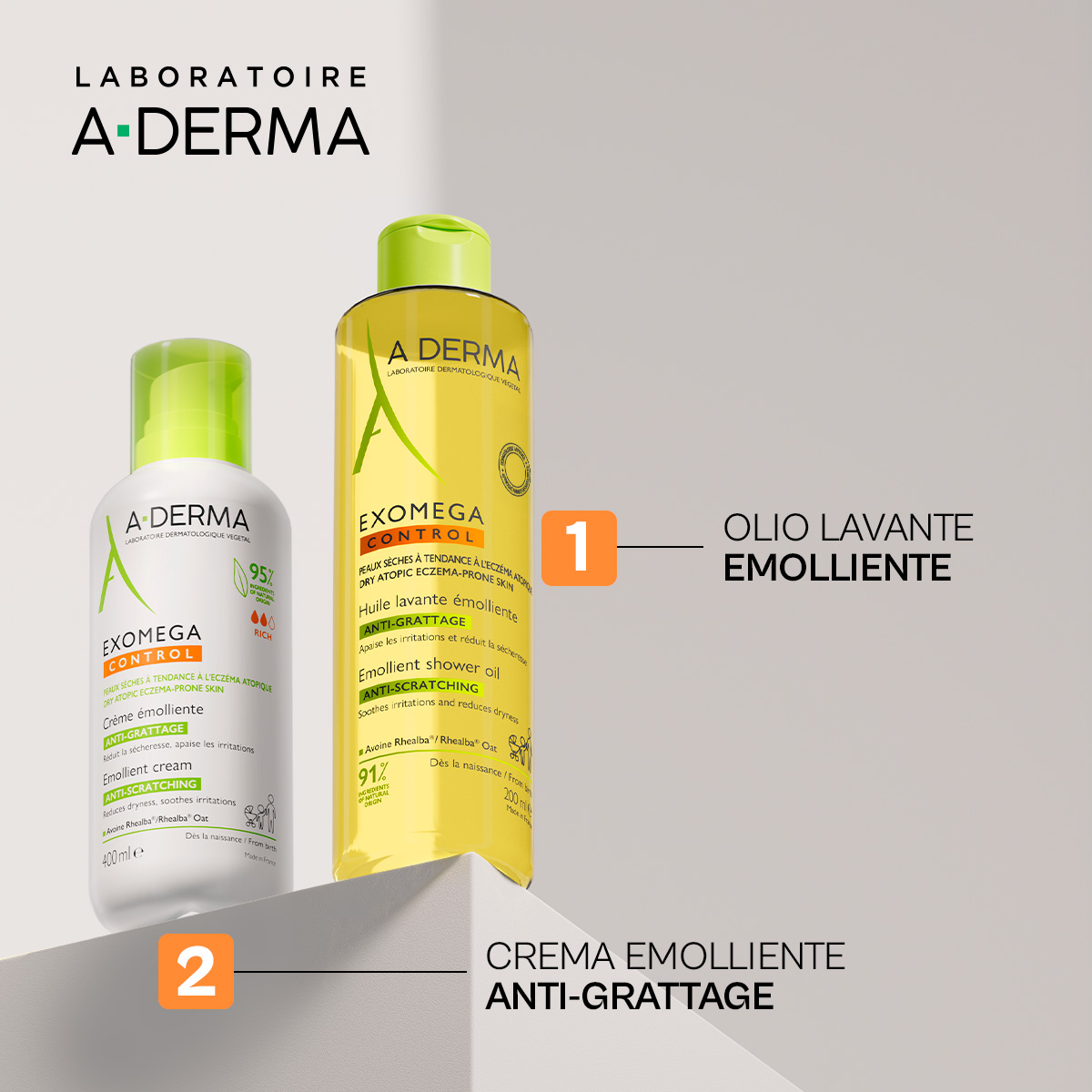 A-DERMA EXOMEGA CONTROL OLIO LAVANTE EMOLLIENTE ANTI-GRATTAGE 200 ml