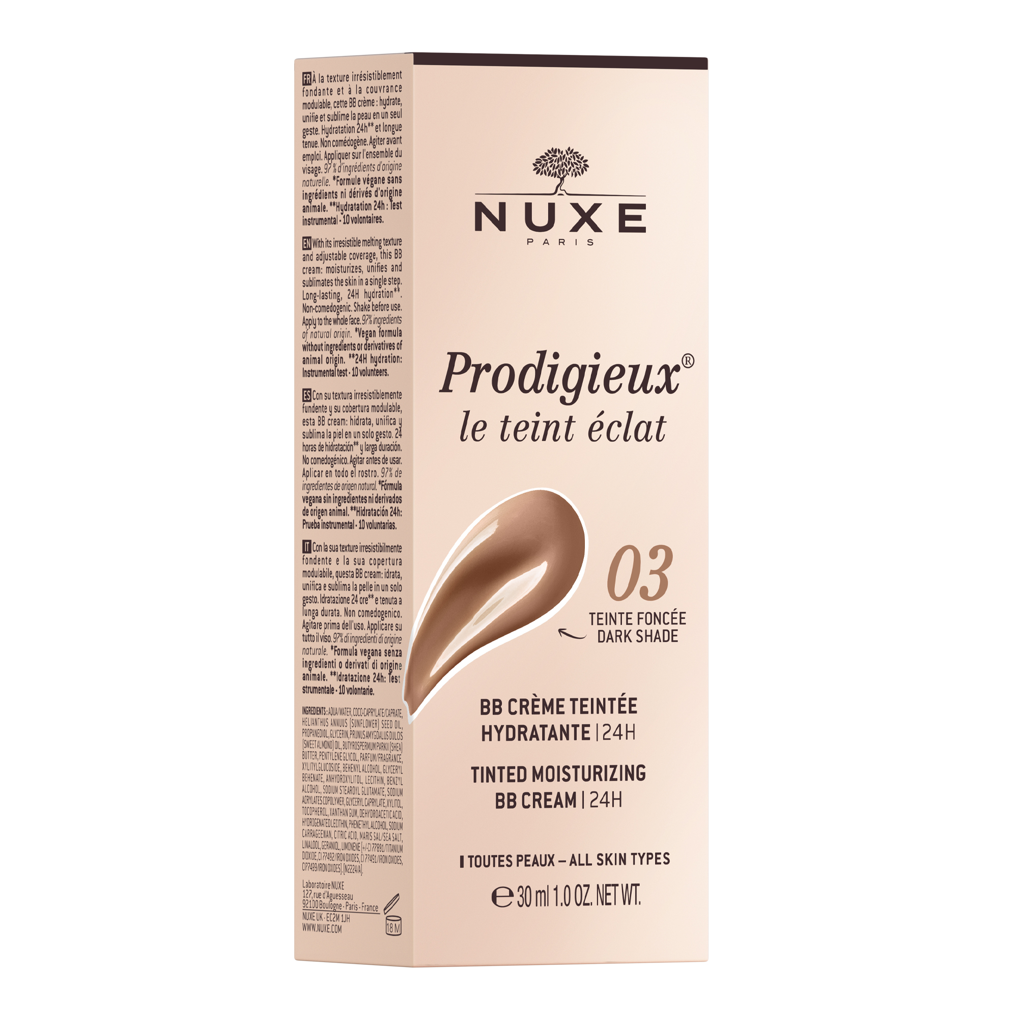 Nuxe - Prodigieux - BB Cream Crema Colorata Idratante - Tonalità Scura 30 ml