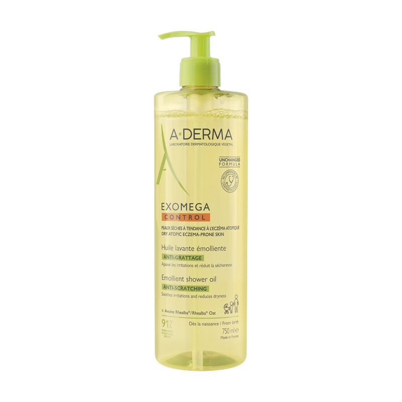 A-DERMA EXOMEGA CONTROL OLIO LAVANTE EMOLLIENTE ANTI-GRATTAGE 750 ml
