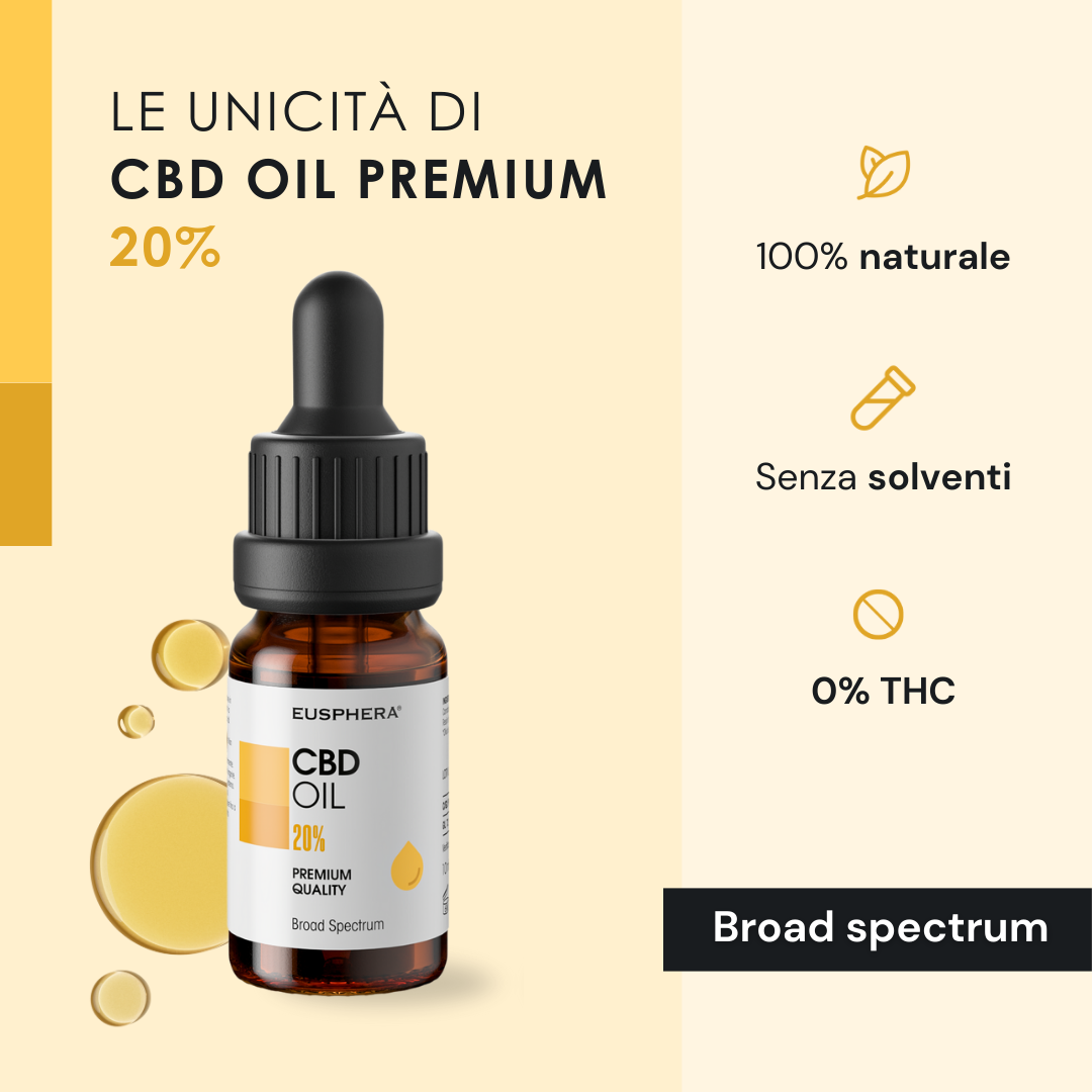 Eusphera CBD OIL 20% - Olio CBD Naturale 10 ml