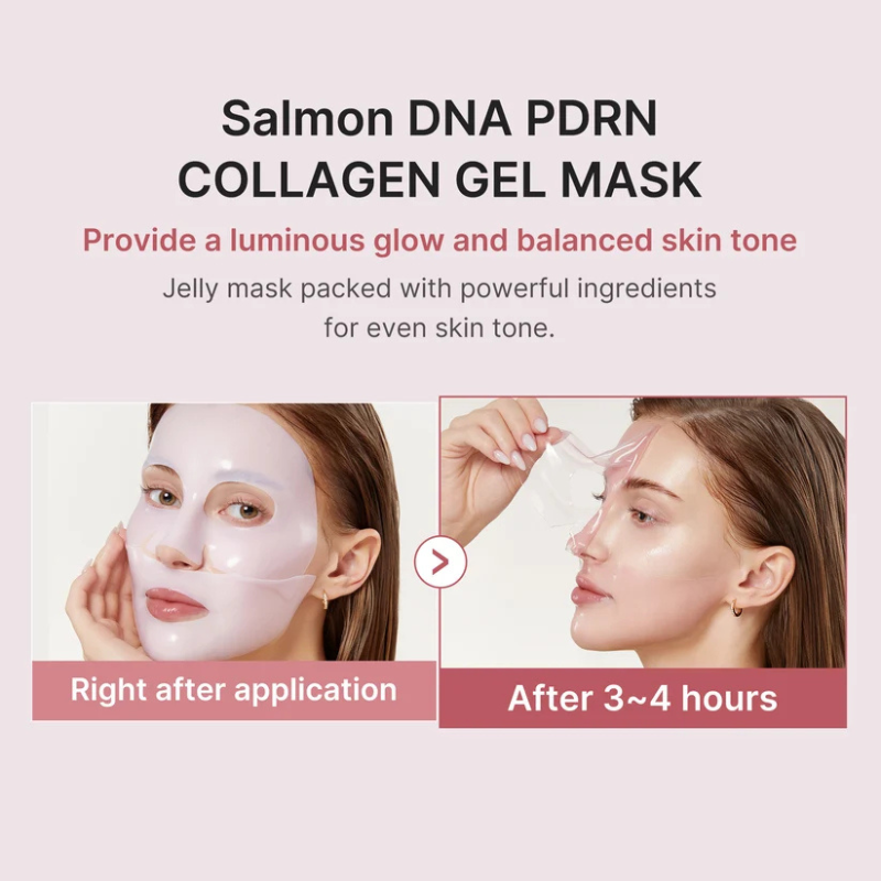 Medicube Salmon PDRN Pink Collagen Jelly Gel Mask - Maschera Illuminante Viso