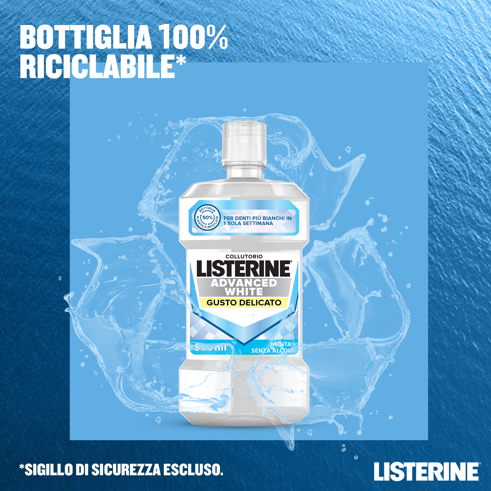 LISTERINE ADVANCED WHITE  500ML  GUSTO DELICATO BUNDLE