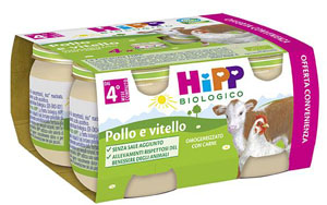 Hipp Bio Omogeneizzato Pollo E Vitello 4x80g Hipp Bio Omogeneizzato Pollo E Vitello 4x80g