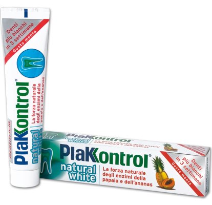 PlakKontrol Natural White Dentrificio Sbiancante Naturale 100 g PlakKontrol Natural White Dentrificio Sbiancante Naturale 100 g
