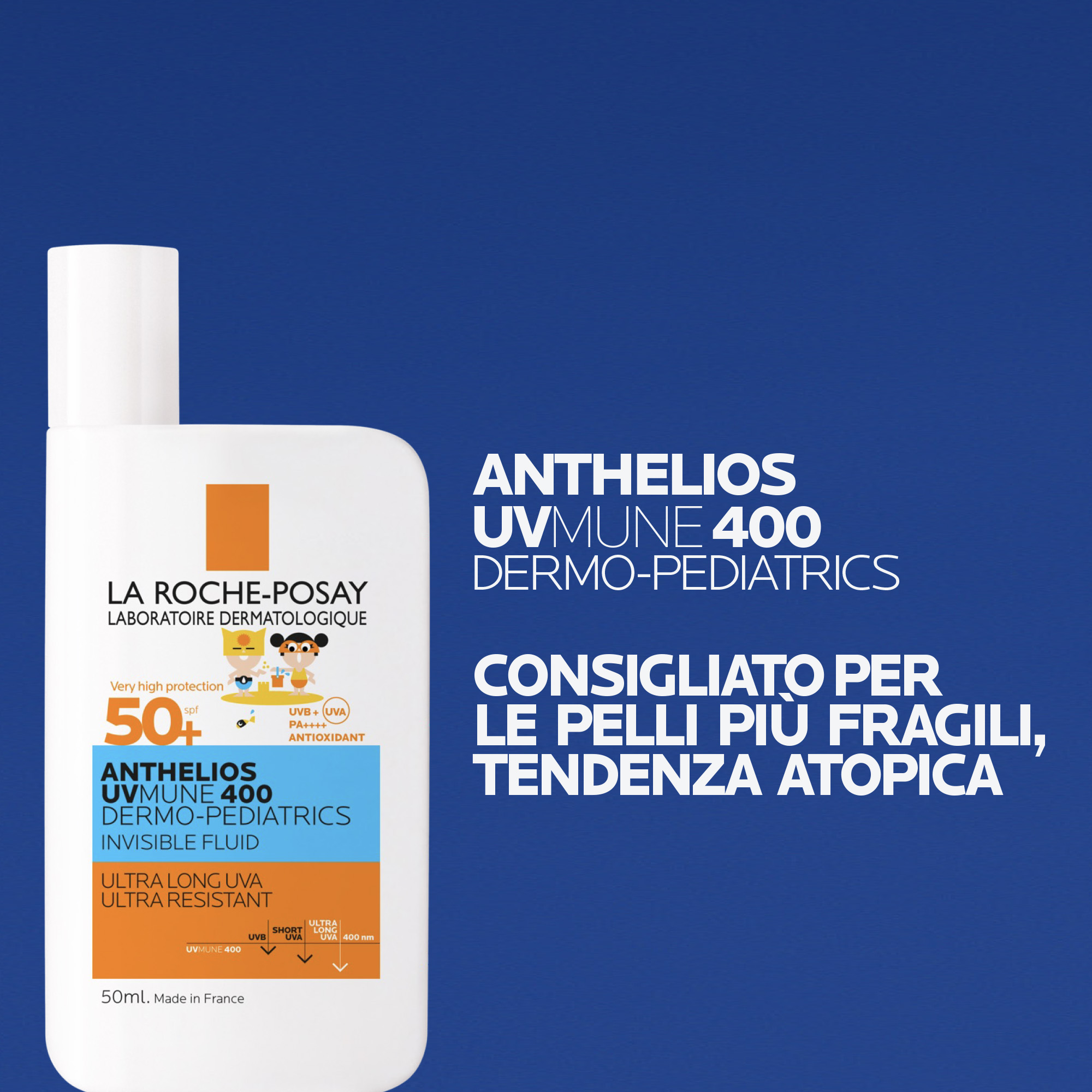 La Roche-Posay - Anthelios Uvmune 400 Dermo-Pediatrics Fluido Invisibile SPF50+ Bambini 50 ml