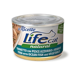 LIFEPETCARE LIFE GATTO NATURAL LE RICETTE TONNETTO PESCE AZZURRO 150GR (lattina)