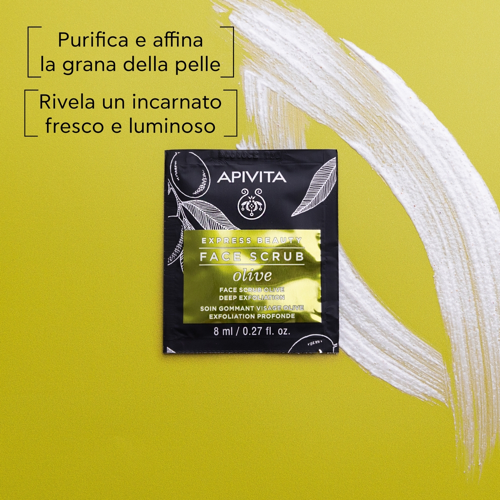 Apivita Express Beauty Olive - 2 Maschere Esfolianti Viso All'Oliva