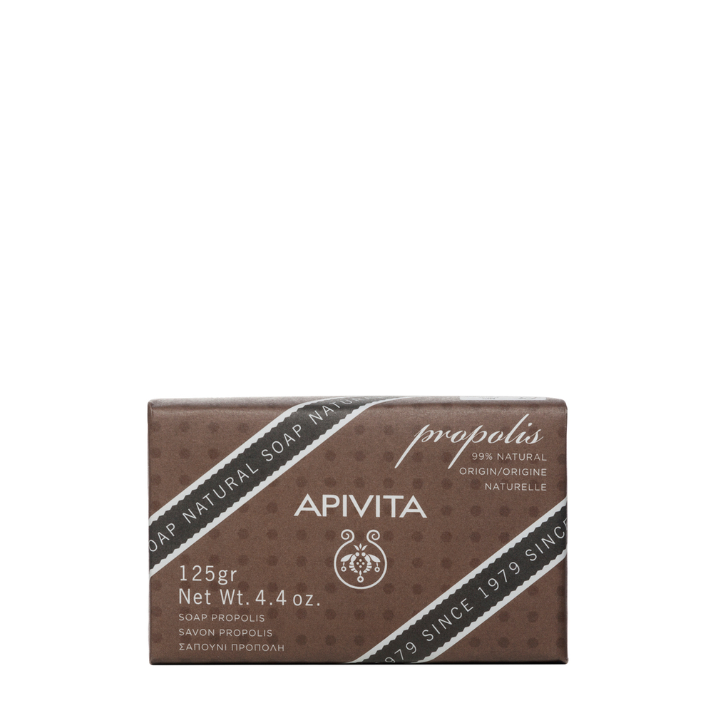Apivita Natural Soap - Sapone Naturale Solido Con Propoli Viso E Corpo Per Pelle Grassa E Acneica 125 g
