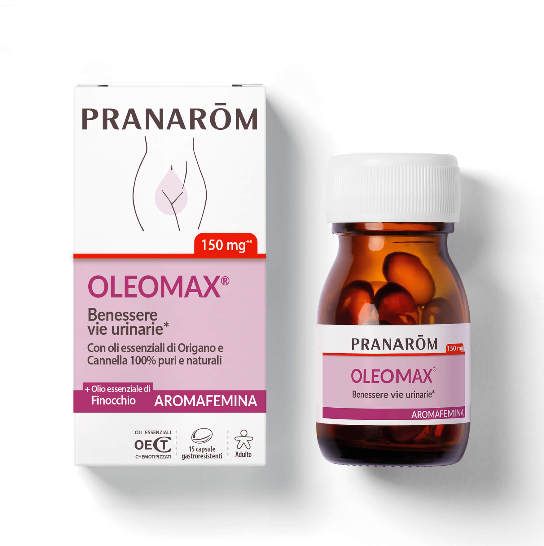 Pranarom Aromafemina - Oleomax 15 Capsule Per Il Benessere Delle Vie Urinarie