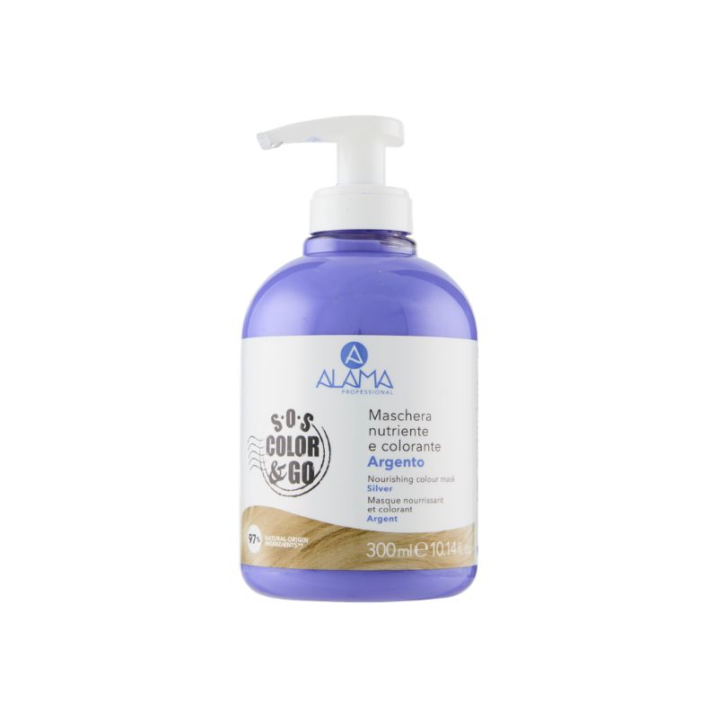 Alama Sos Color & Go - Maschera Nutriente Colorante Per Capelli Tonalità Argento 300 ml