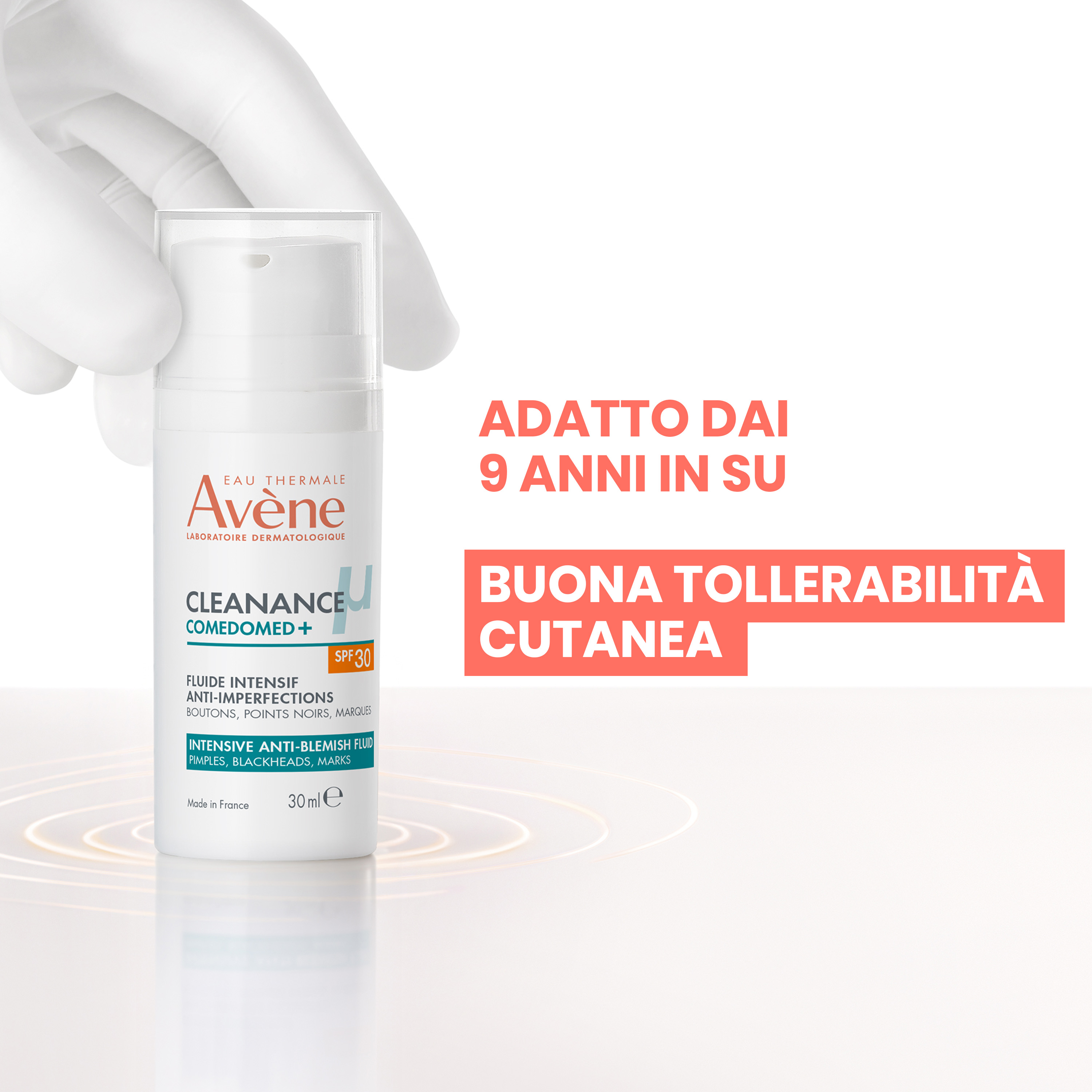 Avène Comedomed+ - Fluido Intensivo Quotidiano Anti-Imperfezioni SPF30 Viso 30 ml