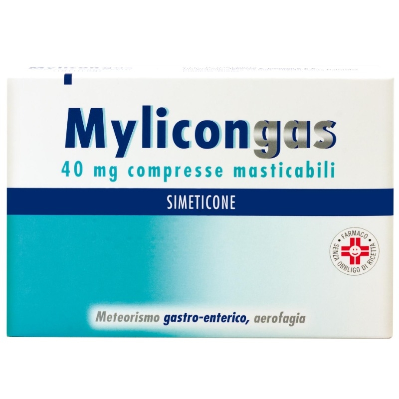 Mylicongas Aerofagia 50 Compresse per Flatulenza Meteorismo Gonfiore addominale