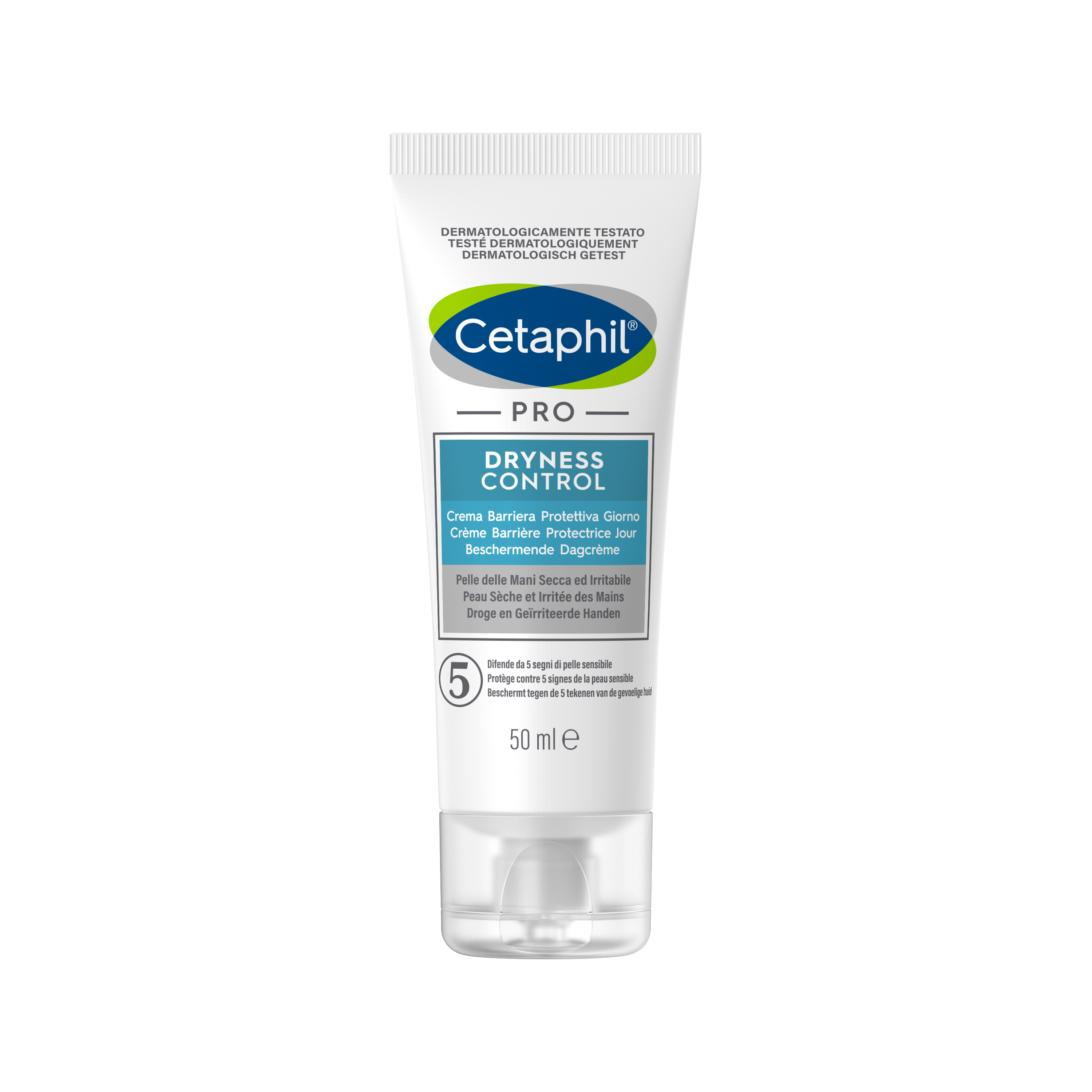 Cetaphil PRO Dryness Control, Crema Mani Barriera Protettiva Giorno, Protezione per Pelle Sensibile ed Esposta ad Aggressioni Esterne, Formato 50 ml