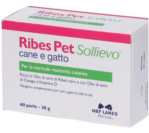 NBF Lanes Ribes Pet Sollievo Cane e Gatto Mangime Complementare, 60 perle
