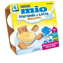 Nestlé Merendina Lattea Con Biscotti 4X100 g Nestlé Merendina Lattea Con Biscotti 4X100 g
