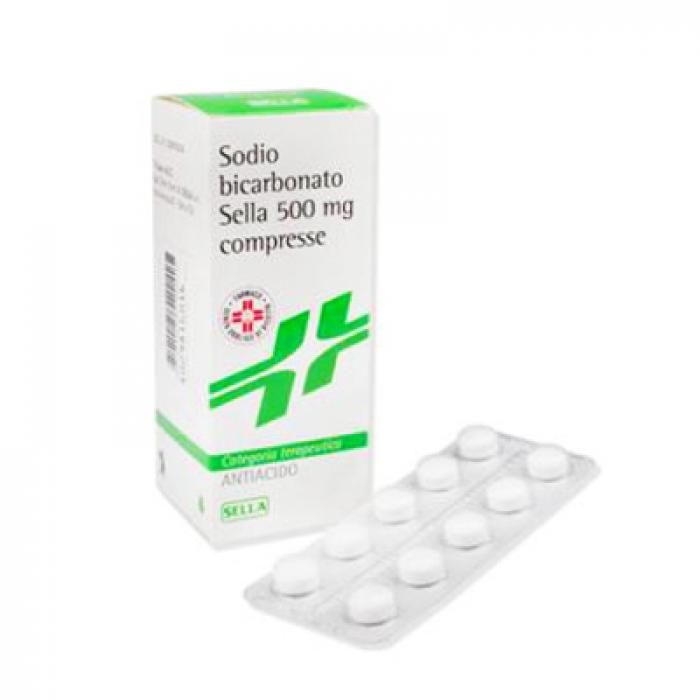 Sodio Bicarbonato Sella 500 Mg Antiacido 50 Compresse Sodio Bicarbonato Sella 500 Mg Antiacido 50 Compresse